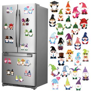 xuhal 27 pcs holiday magnets seasonal gnome fridge magnet easter patriotic gnome locker decorations graduation kitchen magnets for refrigerator magnetic gnome stickers for garage door dishwasher car