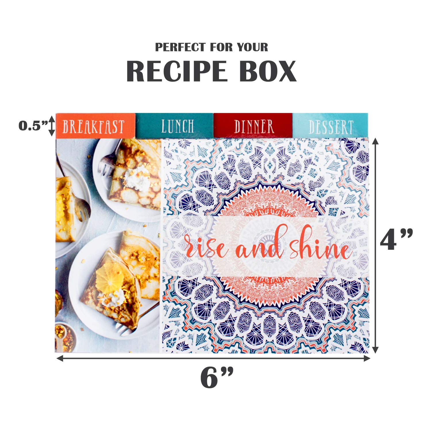 Ring Binder Depot, Recipe Cards 4 inch X 6 inch on Premium Thick Card Stock with Card Dividers Included! Great Gift for Amateurs or Experienced Chefs (Pack of 50)