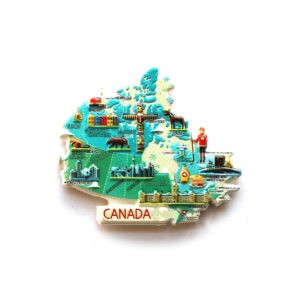 Canada Magnets for Refrigerator Canada Map Fridge Magnet Souvenir Gift for Easter Monther‘s Day Home Fridge Kitchen