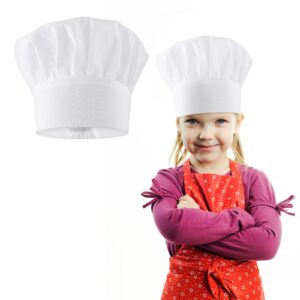 lusofie kids chef hat adjustable white chef hats elastic kitchen cooking cap baker hat chef hat for kids girls boys