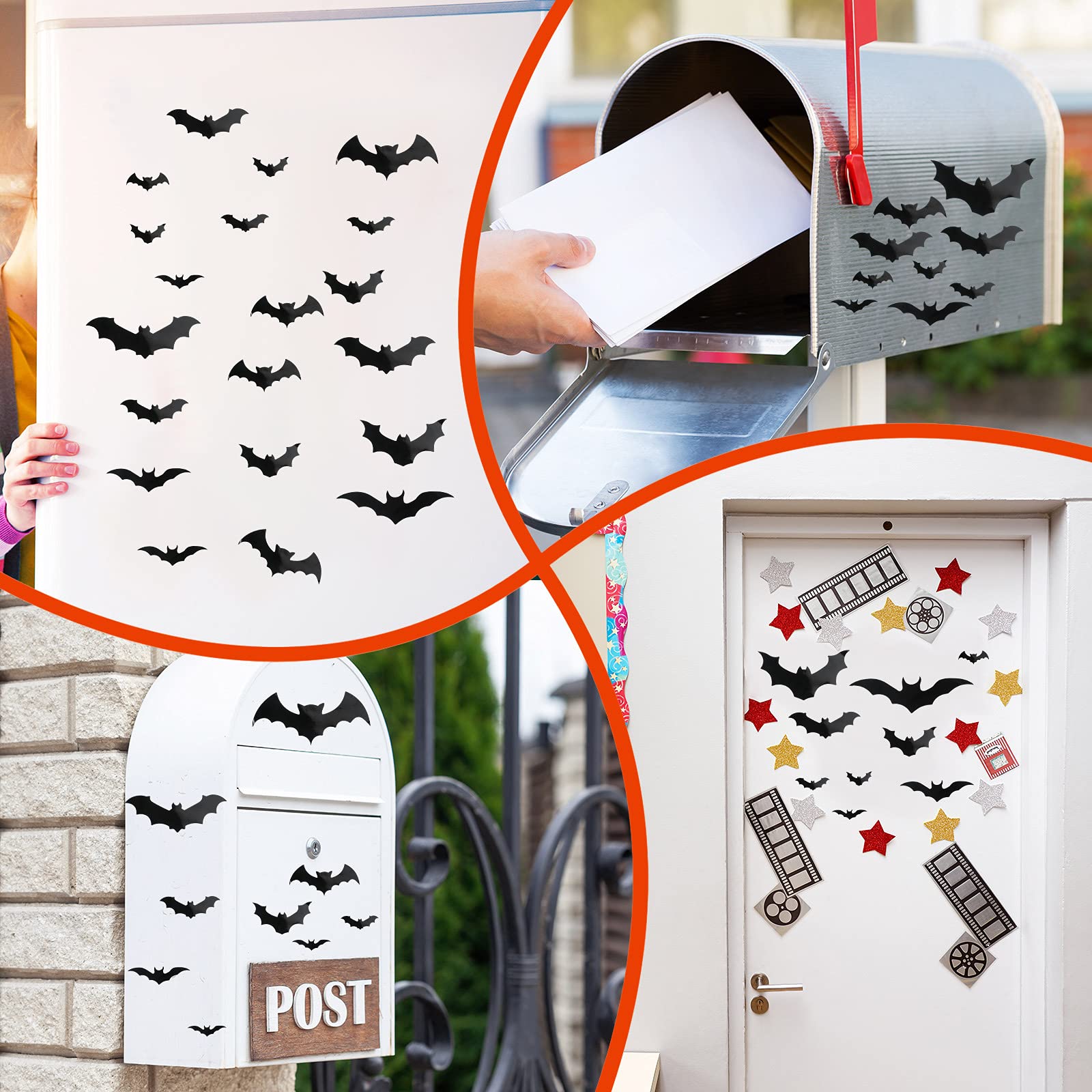 28 Pieces Halloween Bats Spider Car Magnet Sticker Reflective Bats Shape Magnet Decal Car Magnet Decor Black Spider Magnet Fridge Stickers for Halloween Party Home Car Garage Door Decor (Bat)