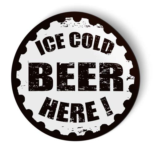 Ice Cold Beer Here - Flexible Magnet - Car Fridge Locker - 5"