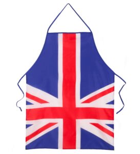toyland® union jack printed polyester apron - one size - his majesty king charles the iii coronation british decorations