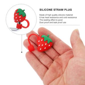 ABOOFAN Silicone Straw Tips Cover 6Pcs Straw Covers Cap Reusable Drink Straw Caps Tips Lids Cute Straw Plug Straw Protector Straw Toppers for 6mm Straws