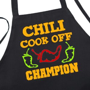 Chili Cook Off Champion Black Apron For Winning Prize