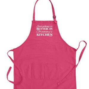 Grammy Gifts For Women Everything Is Better In Grammy's Kitchen Two Pocket Adjustable Bib Apron Heliconia