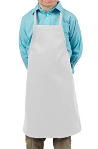 kng kids cooking apron for girls and boys – small, white