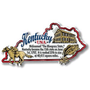 kentucky information state magnet by classic magnets, 4.1" x 2.1", collectible souvenirs made in the usa