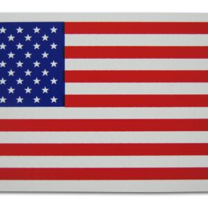 Small American Flag Patriotic Military Magnets Set Mini Rectangles in Classic Red, White, & Blue US Design (12 Pieces)