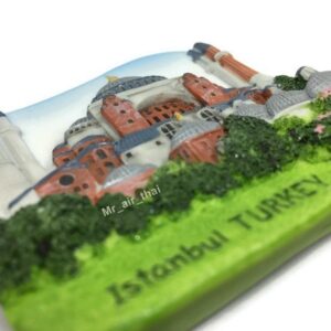 WitnyStore Tiny Hagia Sophia in Istanbul, Turkey Türkiye Western Asia Tourist Attractions Resin Refrigerator Magnet Traveler Souvenir Gift Memento 3D Fridge Magnets