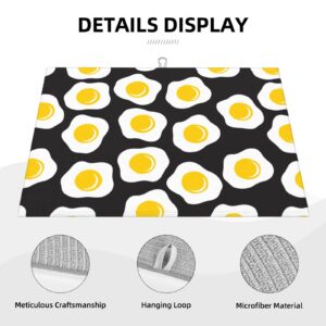 Yellow Daisy Dish Drying Mat For Kitchen Counter, Absorbent Reversible Dish Draining Mat,Rack Pad For Countertop, 18 X 24 Inches 04