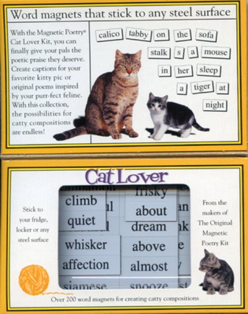 Magnetic Poetry - Cat Lover Kit - Words for Refrigerator - Write Poems and Letters on the Fridge - Made in the USA