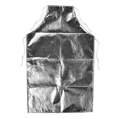 Tangxi Heat Proof Apron for Cooking BBQ,Lace Up Heat Resistant Apron,High Temperature Working Apron,1000℃ Heat Resistant Aluminum Foil Apron,Manufacturing Safety Work Apron