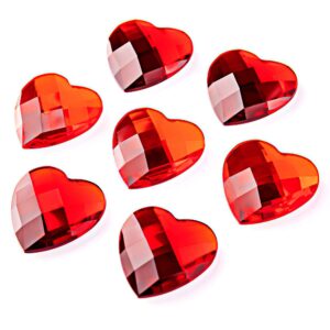 Red Heart Shape Fridge Magnets 7-Pack - Pretty Gift for Women Mom Daughter - V-Day Heart Décor