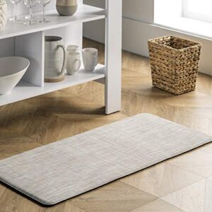 nuloom casual anti fatigue kitchen or laundry room comfort mat, 2x4, off-white