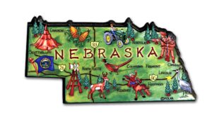 nebraska artwood state magnet collectible souvenir by classic magnets