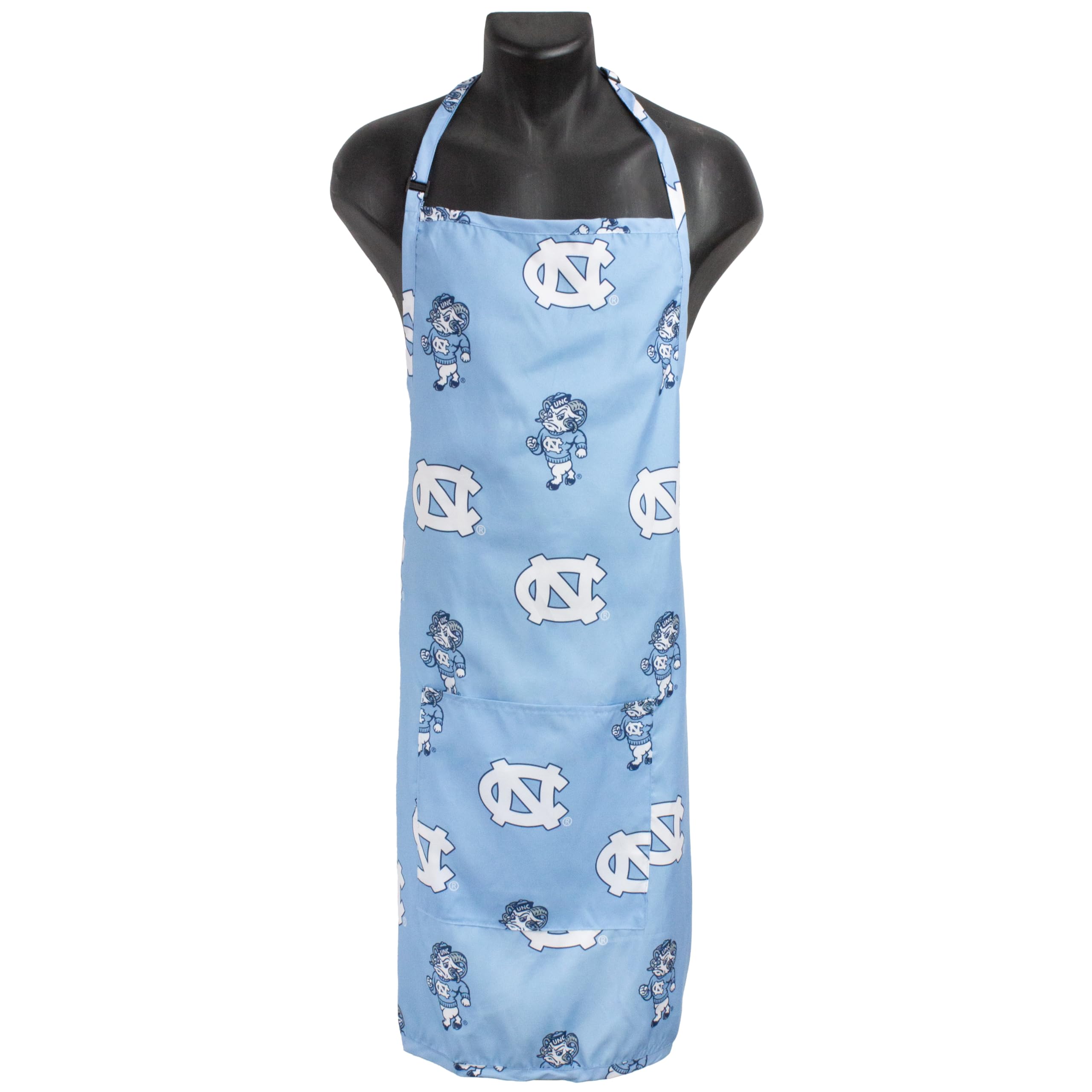 College Covers Everything Comfy North Carolina Tar Heels Tailgating or Grilling Apron With 9" Pocket, Fully Adjustable