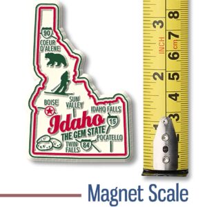 Idaho Premium State Magnet by Classic Magnets, 3" x 3.6", Collectible Souvenirs Made in The USA