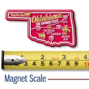 Oklahoma Premium State Magnet by Classic Magnets, 3.3" x 1.7", Collectible Souvenirs Made in The USA