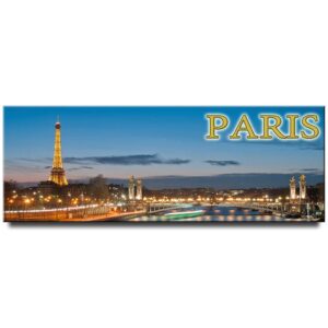 night paris panoramic fridge magnet france travel souvenir