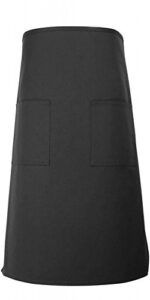 sunrise kitchen supply black 2 pocket bistro apron 31" l x 30.5" w
