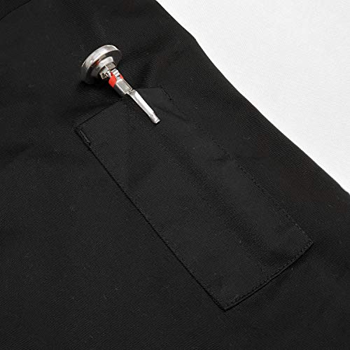 ChefsCloset Black Short Sleeve Button Chef Coat/Jacket - Unisex - Small