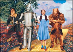 ata-boy wizard of oz on the yellow brick road 2.5" x 3.5" magnet for refrigerators and lockers…