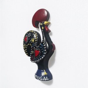 Cock Style Portugal Refrigerator Magnet Travel Souvenir Fridge Decoration 3D Magnetic Sticker Hand Painted Craft Collection