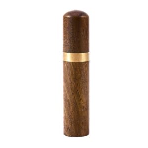 wooden toothpick holder, wood mini toothpick dispenser pocket capsule case portable handmade craft outdoor use (blackwood)