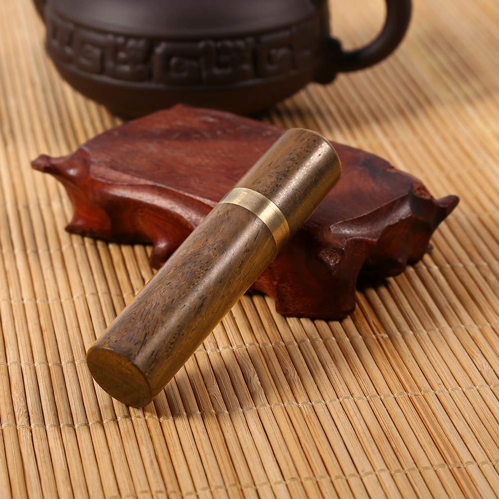 Wooden Toothpick Holder, Wood Mini Toothpick Dispenser Pocket Capsule Case Portable Handmade Craft Outdoor Use (Blackwood)