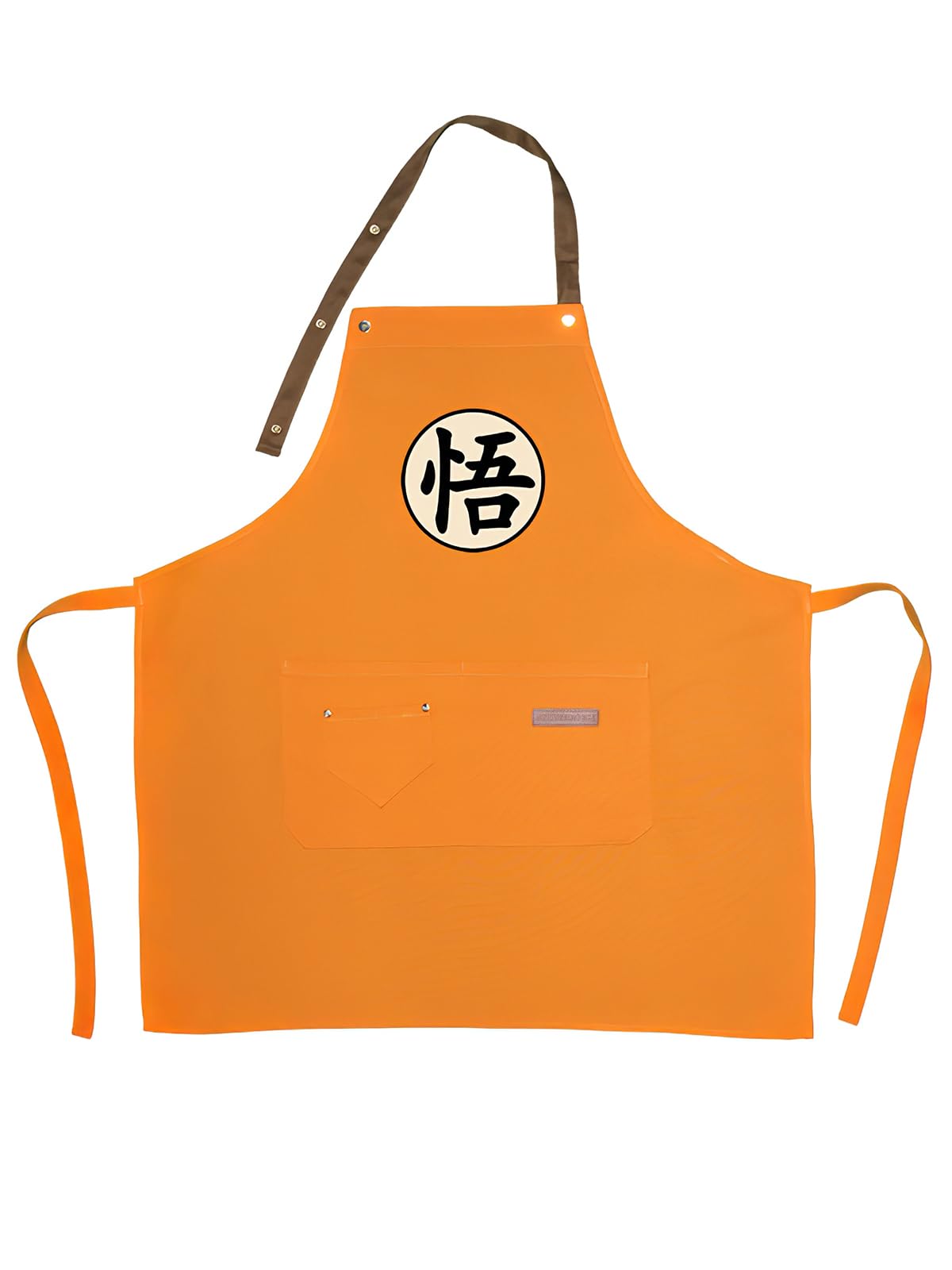 Aiabaleaft Anime Cartoon Apron Water Stain Resistant Orange Chef Cooking Kitchen BBQ Work Aprons with Pockets for Men Women