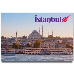 istanbul fridge magnet turkey travel souvenir sultan ahmed mosque bosphorus