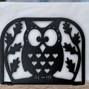 HeavenlyKraft Napkin Holder Dispenser kitchen decor Paper Napkin Holder Modern Napkin Holder tissue holder for dining table napkin holder kitchen napkin stand farmhouse table napkin holder (Owl)