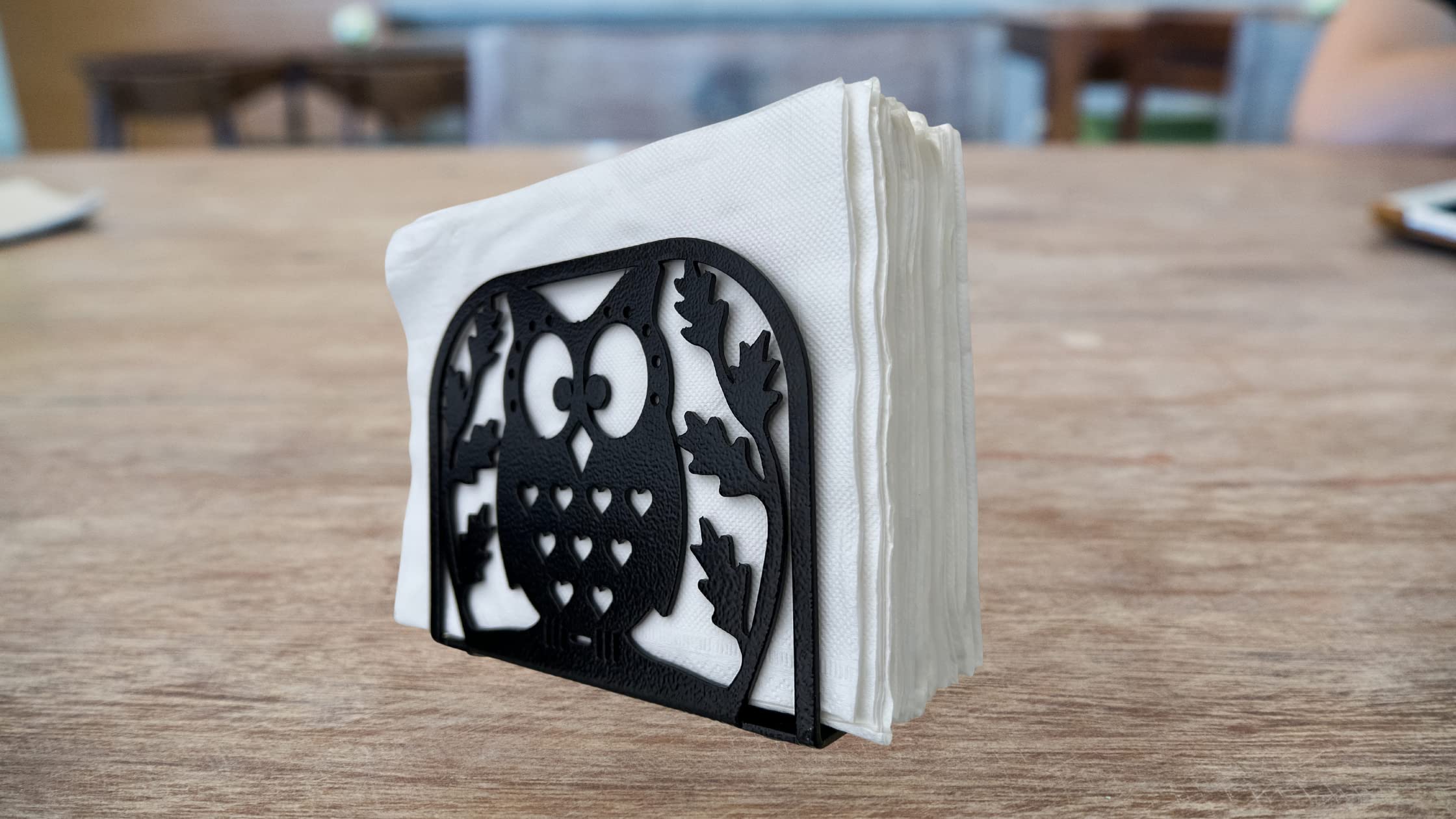 HeavenlyKraft Napkin Holder Dispenser kitchen decor Paper Napkin Holder Modern Napkin Holder tissue holder for dining table napkin holder kitchen napkin stand farmhouse table napkin holder (Owl)