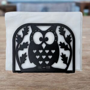 HeavenlyKraft Napkin Holder Dispenser kitchen decor Paper Napkin Holder Modern Napkin Holder tissue holder for dining table napkin holder kitchen napkin stand farmhouse table napkin holder (Owl)