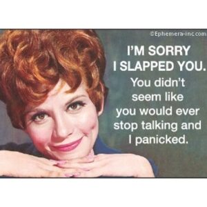 i'm sorry i slapped you. you didn't seem like you would ever stop talking and i panicked. rectangular magnet