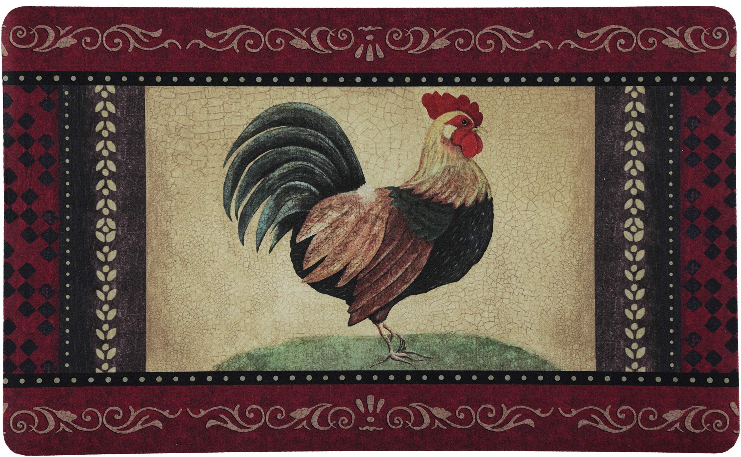 Premium Comfort Kitchen Mats (2-Pack) (Vintage Rooster)*