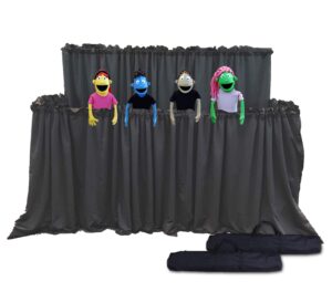 classroom puppet stage xl - 2 tier portable tripod puppet theater w/bag | stage, ministry