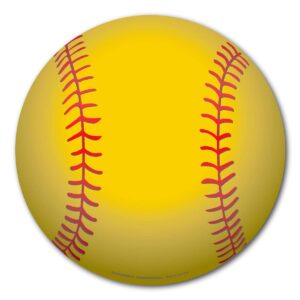 softball car magnet by magnet america is 5.75" x 5.75" made for vehicles and refrigerators