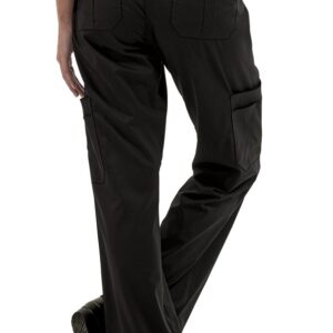 ChefUniforms.com Womens Stretch Yoga Cargo Chef Pant,Black,Large