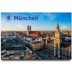 munich fridge magnet germany travel souvenir bavaria marienplatz mary's square