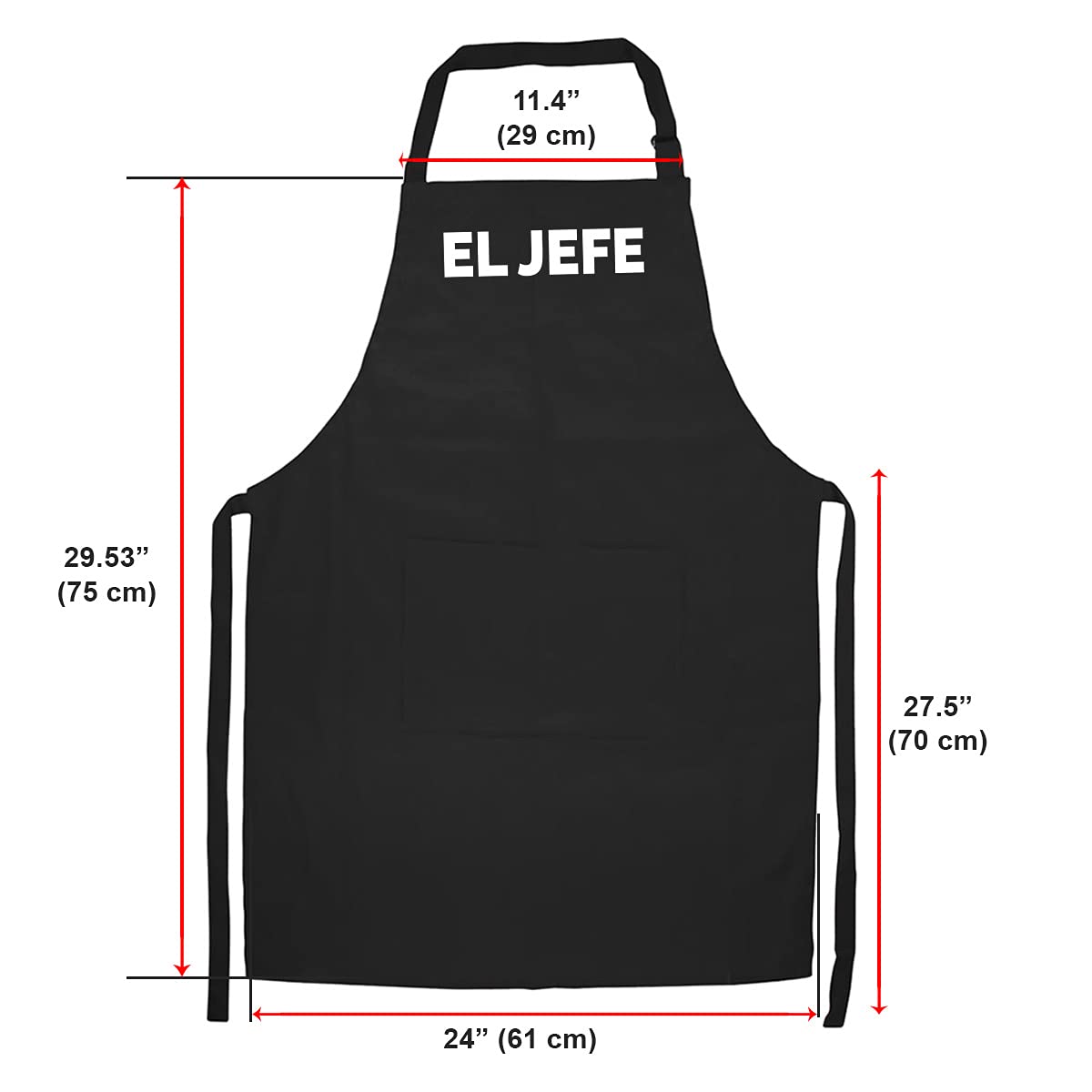 El Jefe! Spanish for Boss Funny Gift Kitchen Apron - Gift idea for you for Your Friend, Your Family's Member – Black…