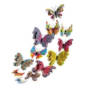 12PCS PVC 3D Butterfly Fridge Magnets Refrigerator Magnets Wall Stickers with Magnet for Wall Decor Art Decor Crafts Home Party Decoration