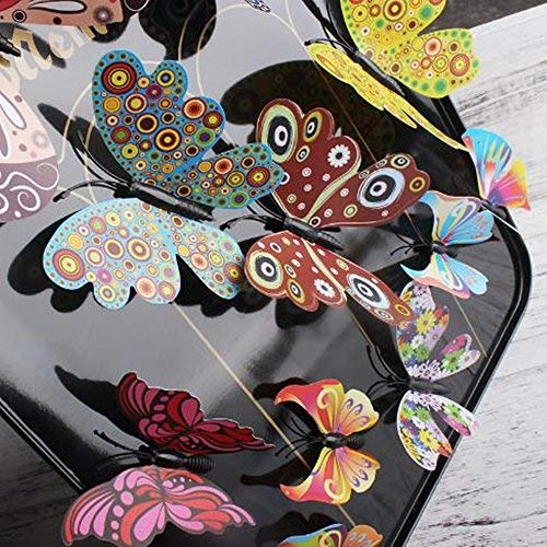 12PCS PVC 3D Butterfly Fridge Magnets Refrigerator Magnets Wall Stickers with Magnet for Wall Decor Art Decor Crafts Home Party Decoration