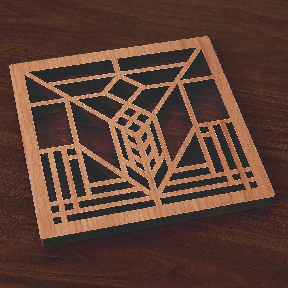 Frank Lloyd Wright Lake Geneva Hardwood Trivet