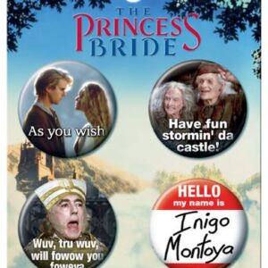 Ata-Boy Princess Bride Button Set - Quotes 4 Button Set Button Set, Officially Licensed Collectible Buttons……