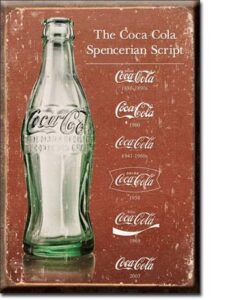 desperate enterprises coca-cola - script heritage refrigerator magnet - funny magnets for office, home & school - made in the usa