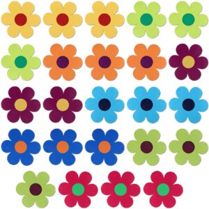24 pieces car magnet decoration removable magnetic decals waterproof fridge magnets multi-color daisy flower cutout magnet for refrigerator car whiteboard