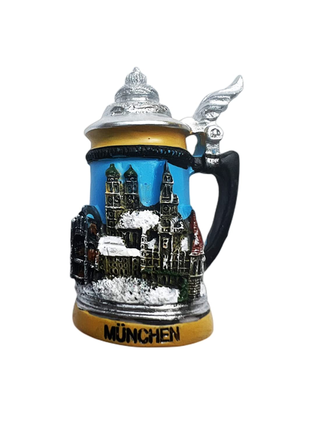 Beer Mug Munich Germany Refrigerator Magnet Travel Souvenir Fridge Decoration 3D Magnetic Sticker Hand Painted Craft