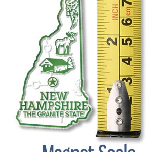 New Hampshire Small State Magnet by Classic Magnets, 1.6" x 2.9", Collectible Souvenirs Made in The USA